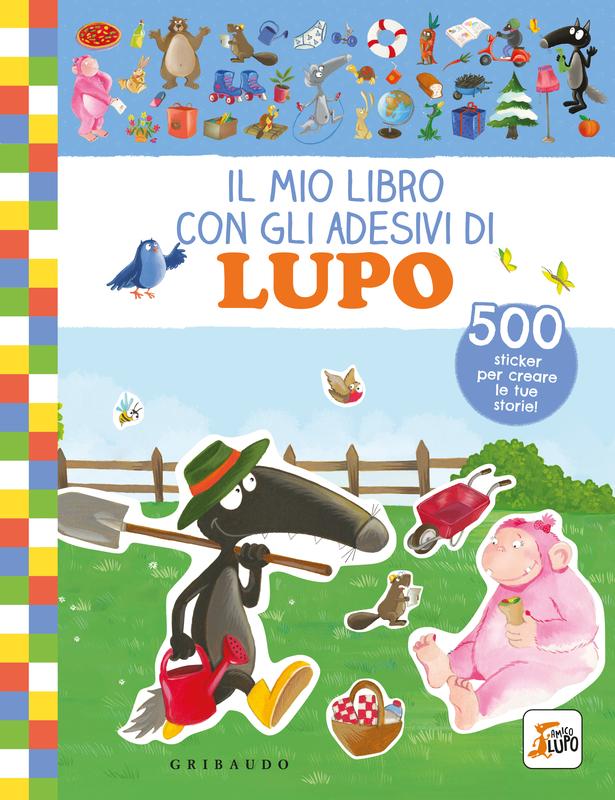 Il mio libro con gli adesivi di Lupo